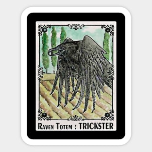 TRICKSTER Raven Totem Spirit Guide Sticker